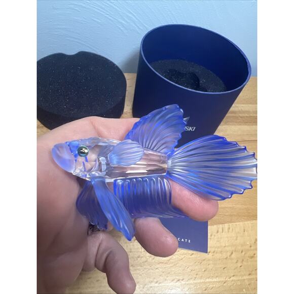 Swarovski Other - Swarovski Siamese Fighting Fish Blue Crystal Figurine 236718 MINT original box